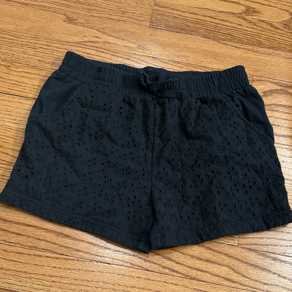 Star ride 10/12 black shorts with eyelet detail front